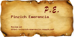 Pinzich Emerencia névjegykártya
