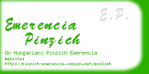 emerencia pinzich business card